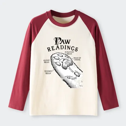 Tokyo-Tiger Funny Cat Paws Raglan Long Sleeve T-shirt
