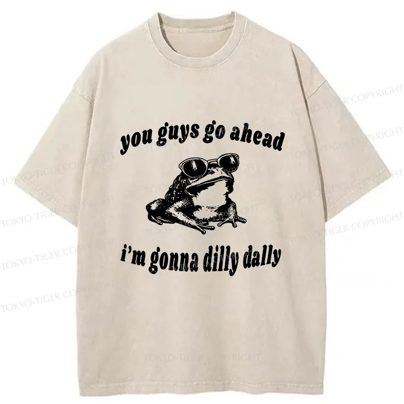 Tokyo-Tiger Dilly Dally Frog Washed T-Shirt