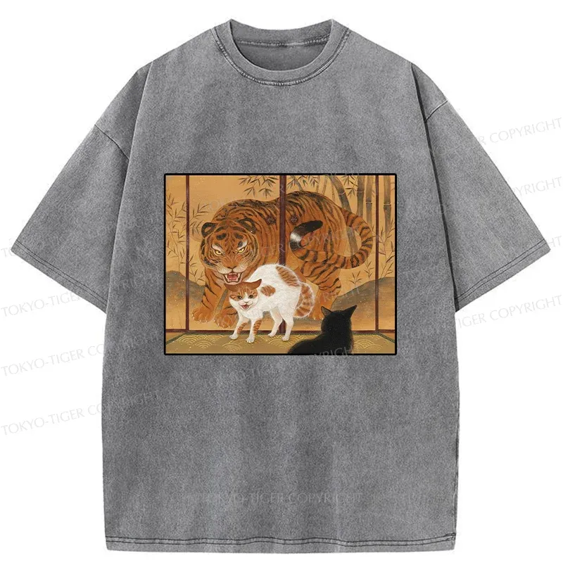 Tokyo-Tiger Borrowing The Power Of The Tiger Washed T-Shirt Sale