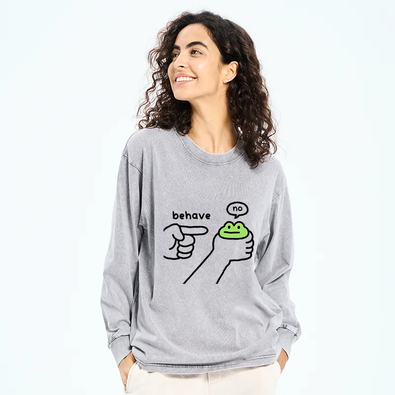 Tokyo-Tiger Dishonest Frog Washed Long Sleeve T-Shirt