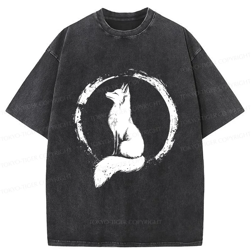 Tokyo-Tiger Fox Zen Washed T-Shirt