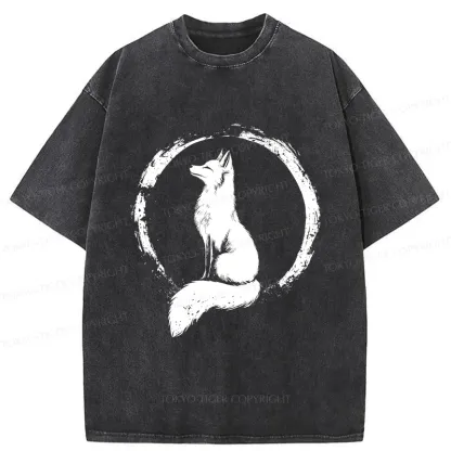 Tokyo-Tiger Fox Zen Washed T-Shirt