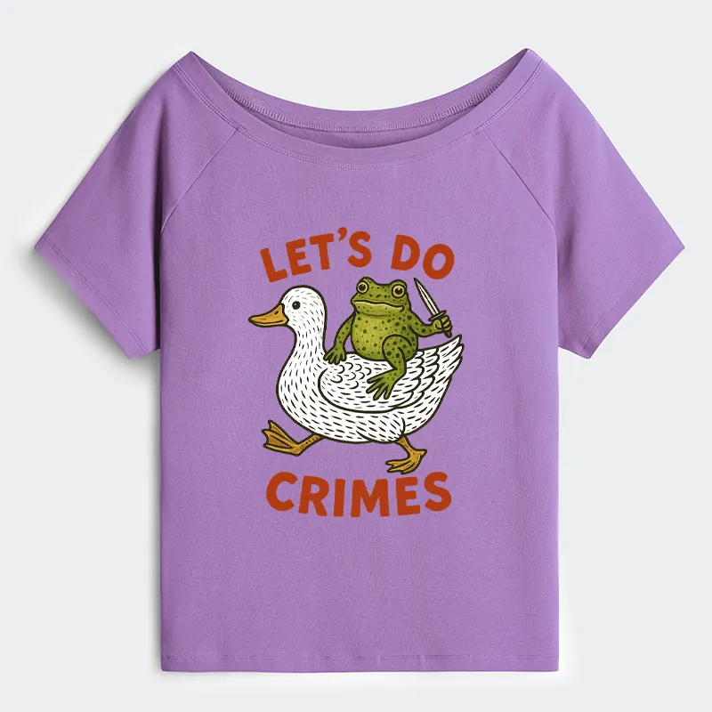 Tokyo-Tiger Frog Ready To Commit Crime Off Shoulder T-Shirt