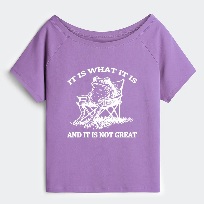 Tokyo-Tiger Resting Frog Funny Off Shoulder T-Shirt