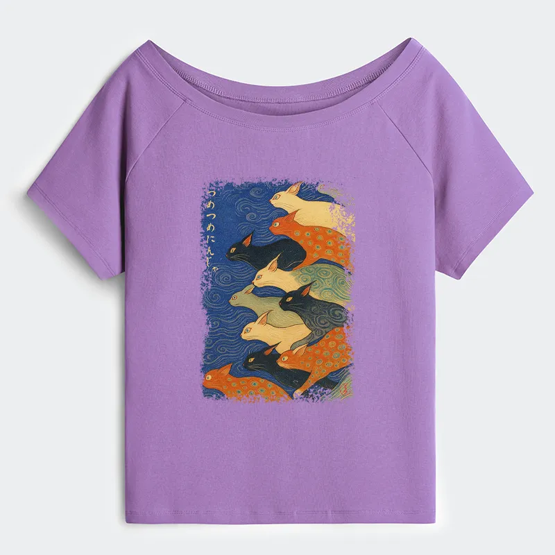 Tokyo-Tiger Claw-some Ninja Off Shoulder T-Shirt