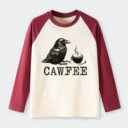 Tokyo-Tiger Cawfee Funny Japan Meme Raglan Long Sleeve T-shirt