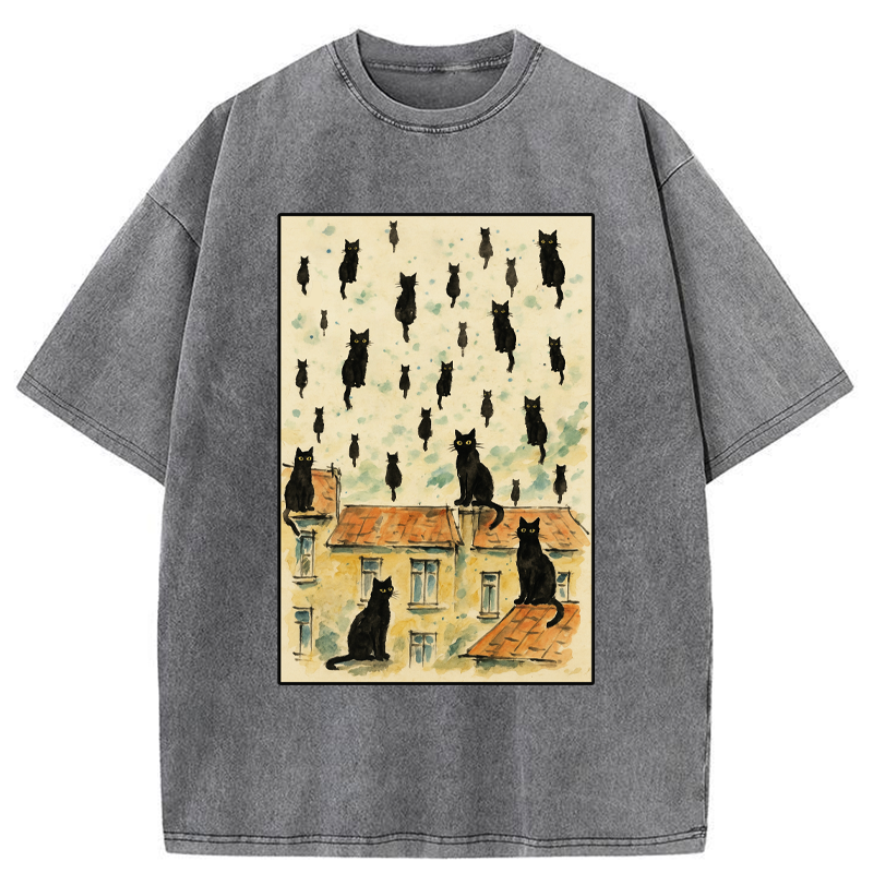 Tokyo-Tiger The Floating Cats Washed T-Shirt