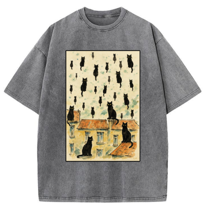 Tokyo-Tiger The Floating Cats Washed T-Shirt