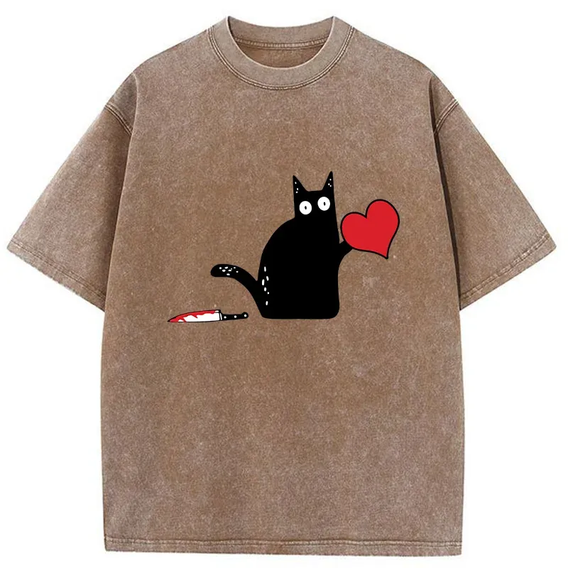 Tokyo-Tiger Give You My Heart Washed T-Shirt