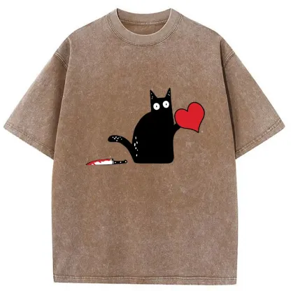 Tokyo-Tiger Give You My Heart Washed T-Shirt