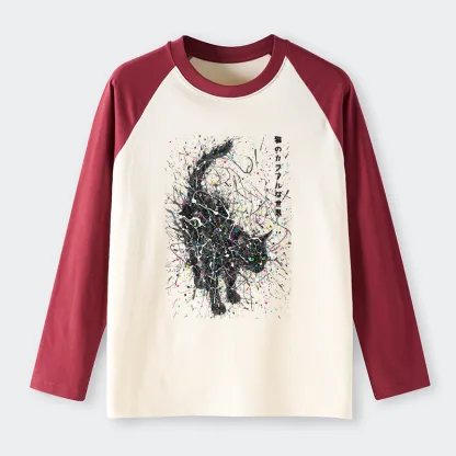 Tokyo-Tiger In The Spectrum Of Cats Raglan Long Sleeve T-shirt