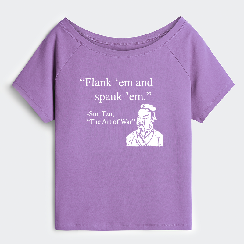 Tokyo-Tiger The Art Of War Funny Off Shoulder T-Shirt