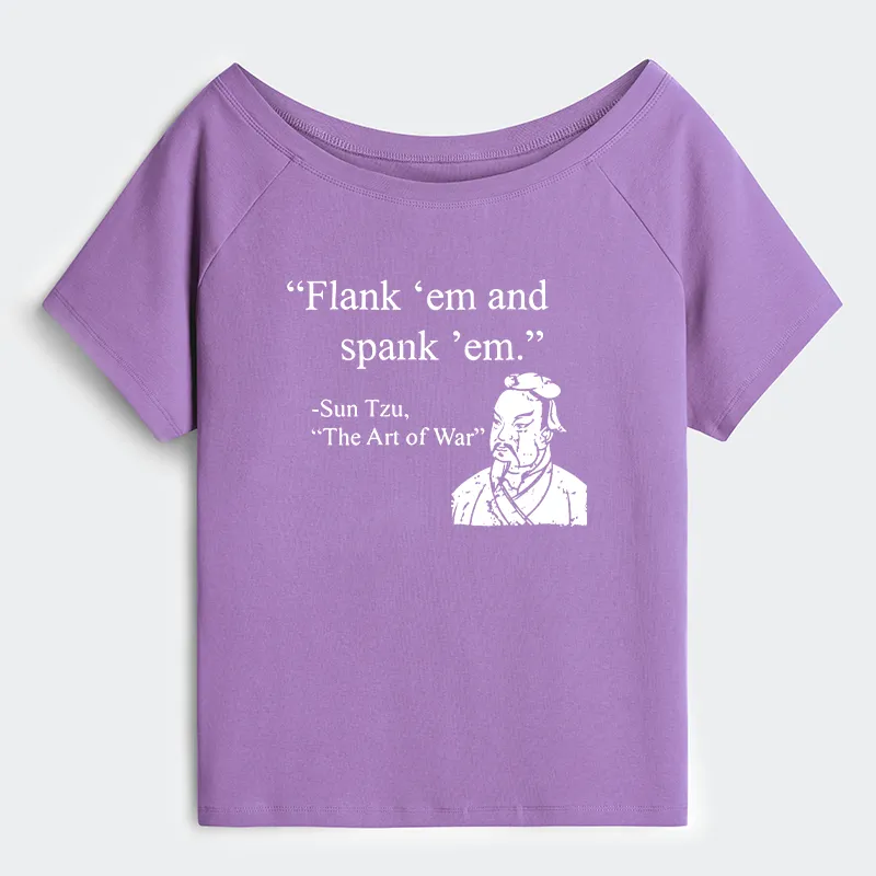 Tokyo-Tiger The Art Of War Funny Off Shoulder T-Shirt