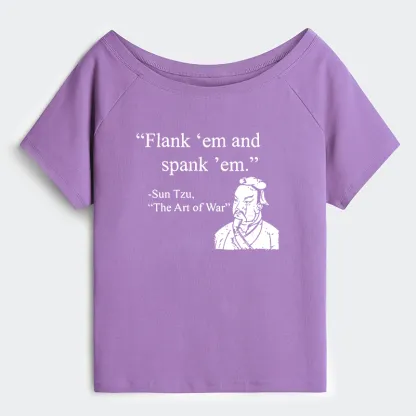 Tokyo-Tiger The Art Of War Funny Off Shoulder T-Shirt