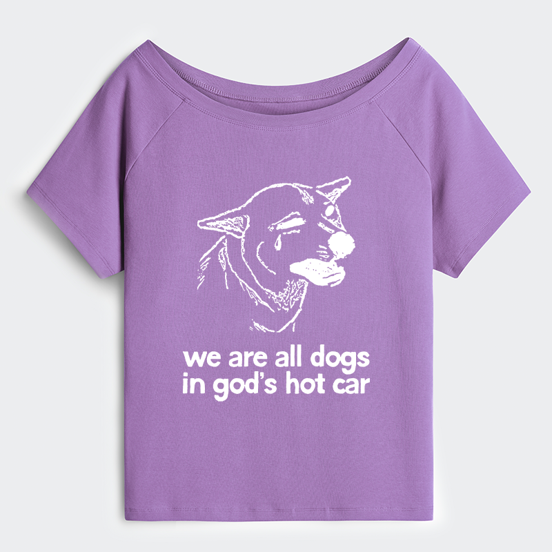 Tokyo-Tiger Sad Dog Funny Off Shoulder T-Shirt