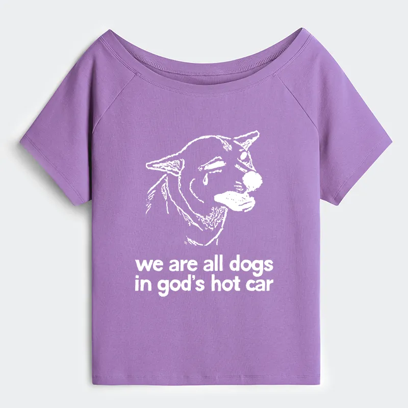 Tokyo-Tiger Sad Dog Funny Off Shoulder T-Shirt