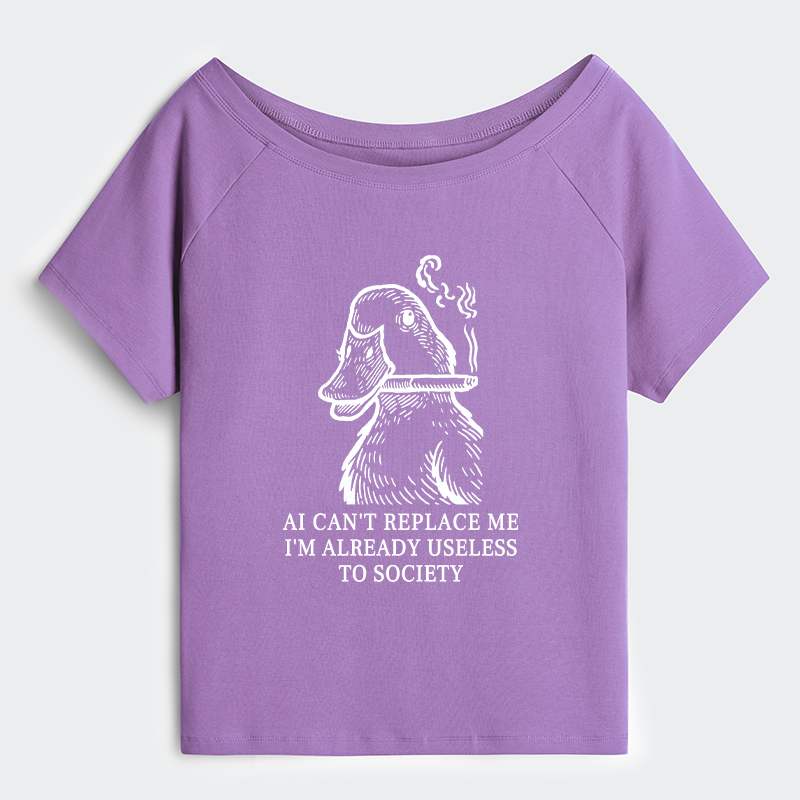 Tokyo-Tiger Smoking Duck Funny Shoulder T-Shirt