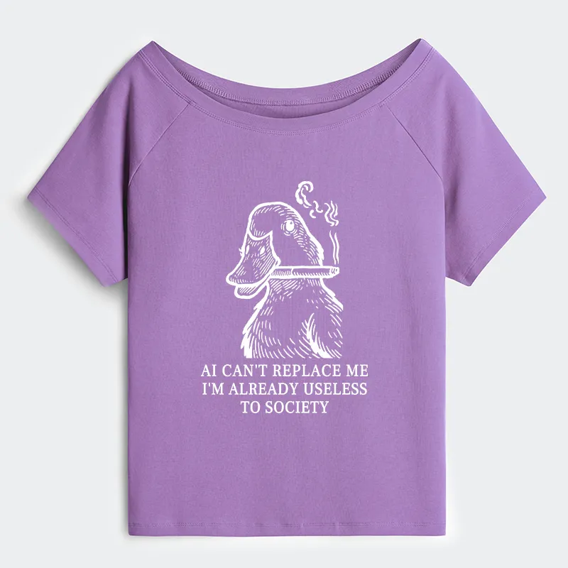 Tokyo-Tiger Smoking Duck Funny Shoulder T-Shirt