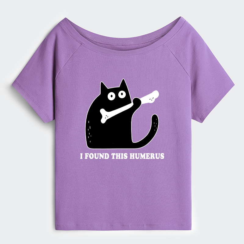 Tokyo-Tiger Cat Found This Humerus Off Shoulder T-Shirt