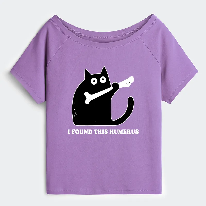 Tokyo-Tiger Cat Found This Humerus Off Shoulder T-Shirt