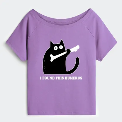 Tokyo-Tiger Cat Found This Humerus Off Shoulder T-Shirt