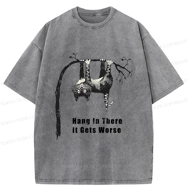 Tokyo-Tiger Cats In Dangerous Environments Washed T-Shirt