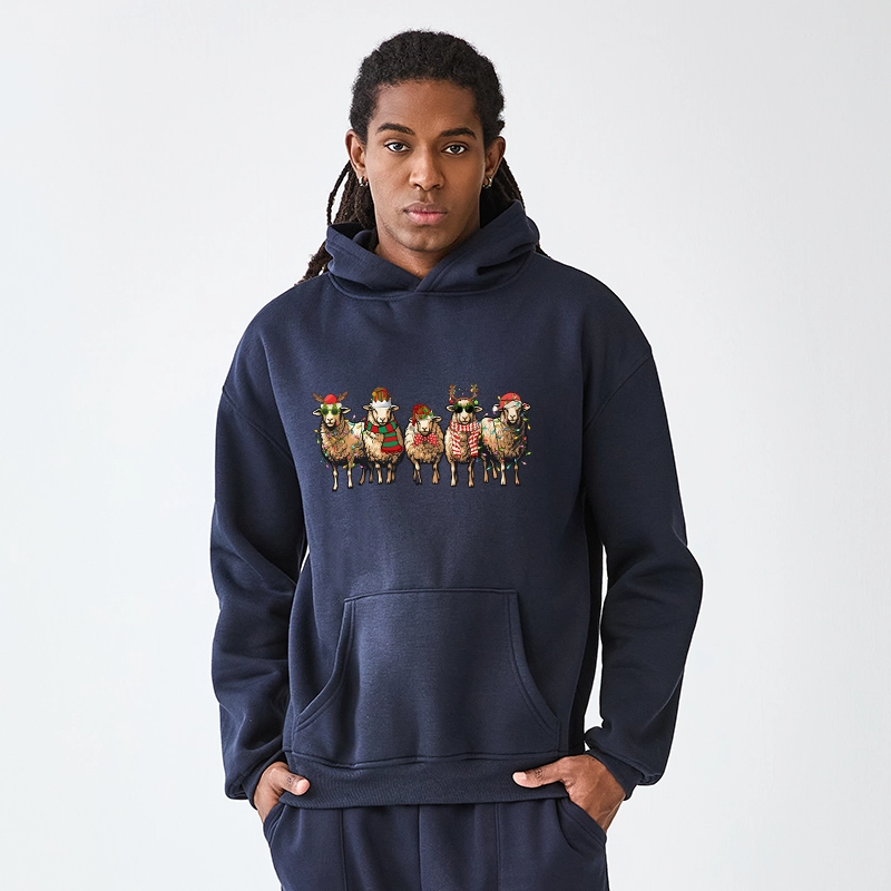 Tokyo-Tiger Christmas Sheep Aldult Fleece Hoodie