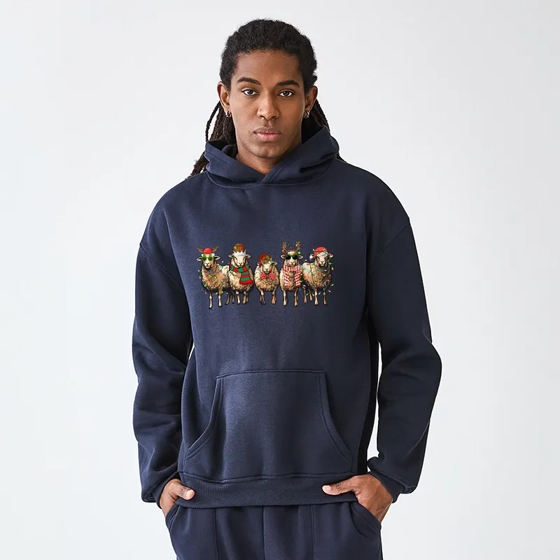 Tokyo-Tiger Christmas Sheep Aldult Fleece Hoodie