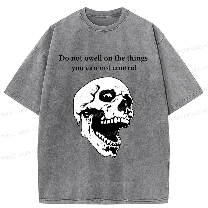 Tokyo-Tiger Warning From The Skull Washed T-Shirt