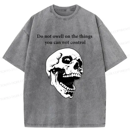 Tokyo-Tiger Warning From The Skull Washed T-Shirt