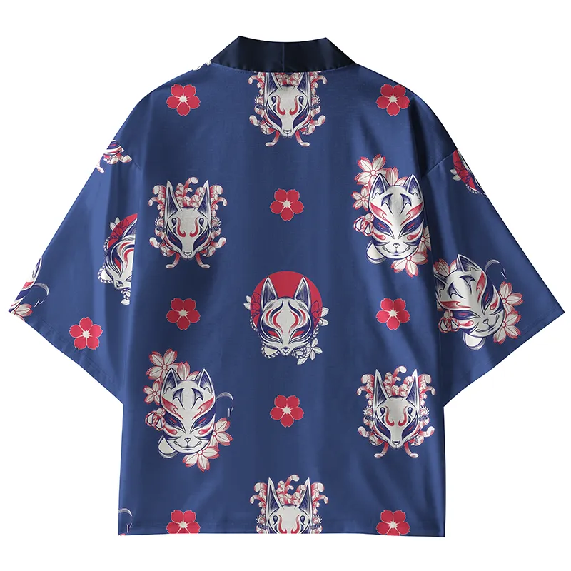 Tokyo-Tiger Fox Pattern Kimono Cardigan