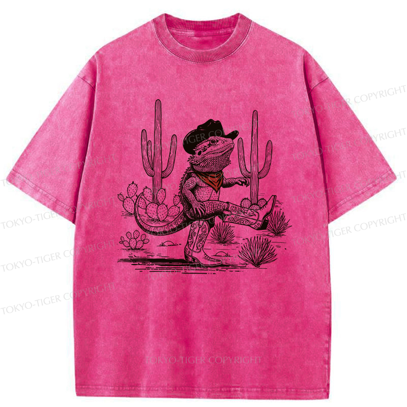 Tokyo-Tiger Cowboy Of The Desert Washed T-Shirt