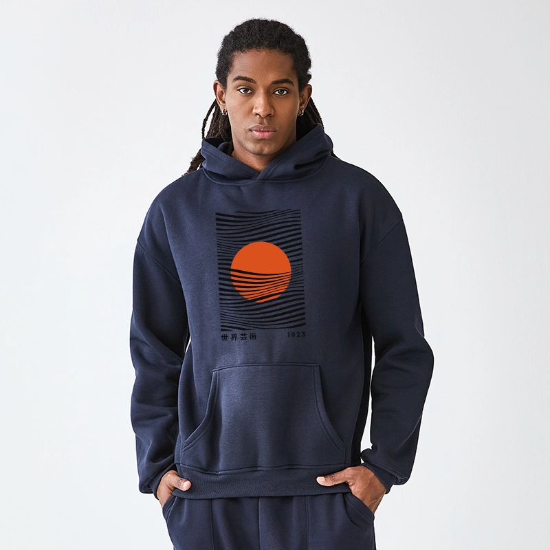 Tokyo-Tiger Minimalist Art Sun Aldult Fleece Hoodie