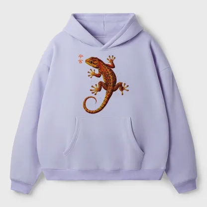 Tokyo-Tiger Retro Gecko Funny Aldult Fleece Hoodie