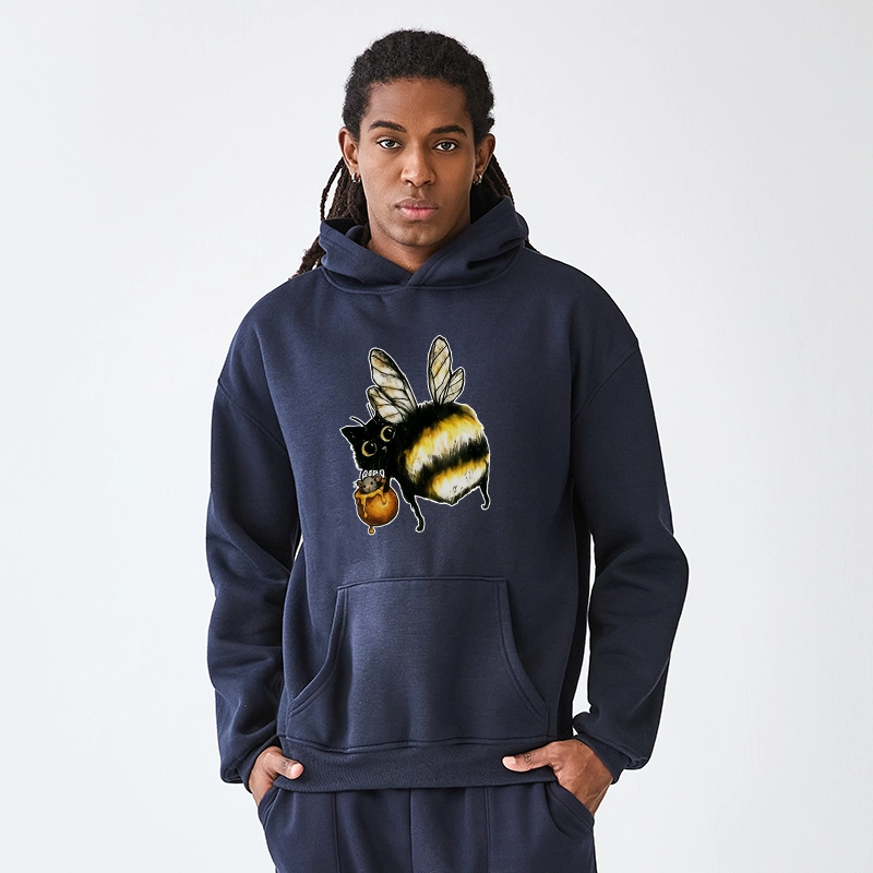 Tokyo-Tiger Cute Catbee Butt Aldult Fleece Hoodie