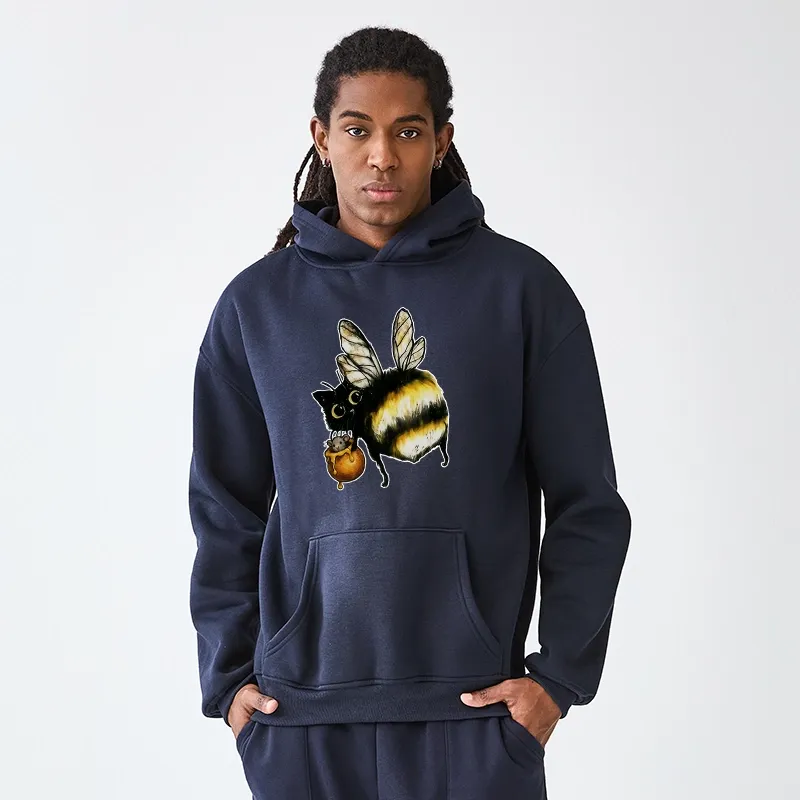 Tokyo-Tiger Cute Catbee Butt Aldult Fleece Hoodie