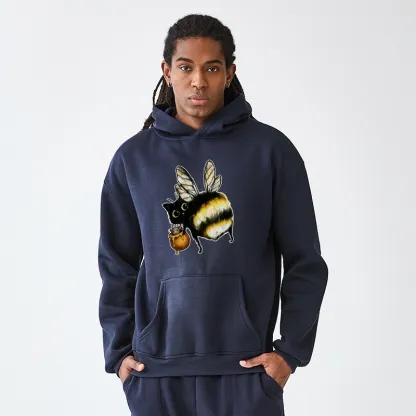 Tokyo-Tiger Cute Catbee Butt Aldult Fleece Hoodie