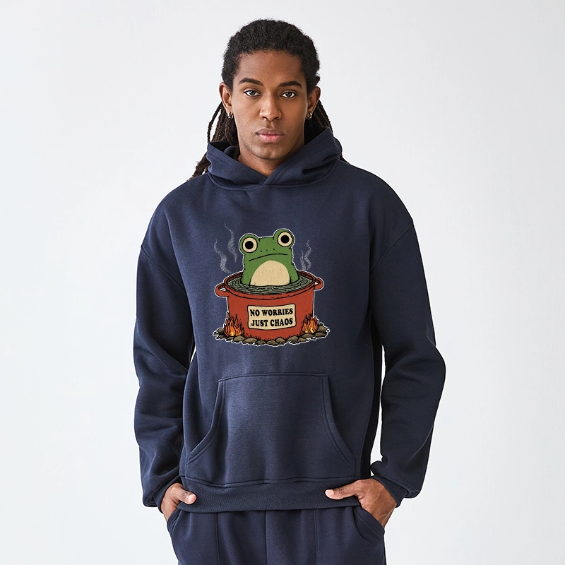 Tokyo-Tiger Frog：No Worries，Just Chaos Aldult Fleece Hoodie