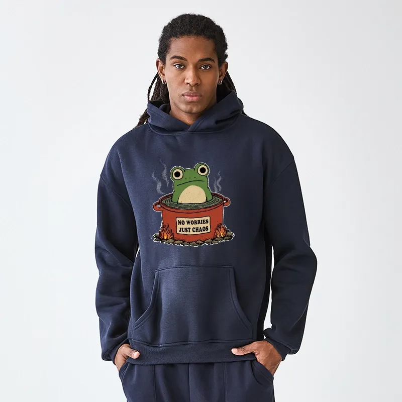 Tokyo-Tiger Frog：No Worries，Just Chaos Aldult Fleece Hoodie