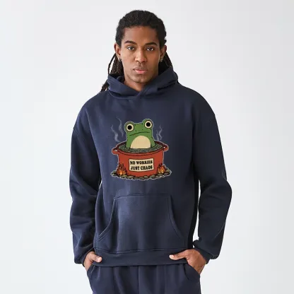 Tokyo-Tiger Frog：No Worries，Just Chaos Aldult Fleece Hoodie