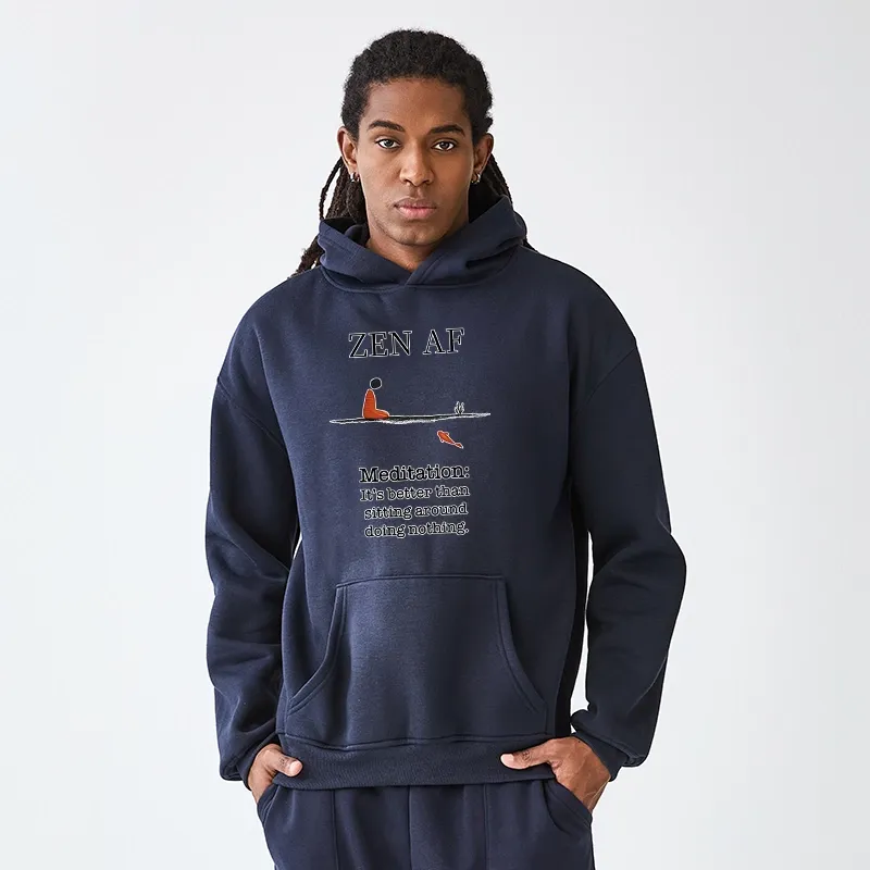 Tokyo-Tiger Zen Vibes Only: The Power of Meditation Aldult Fleece Hoodie