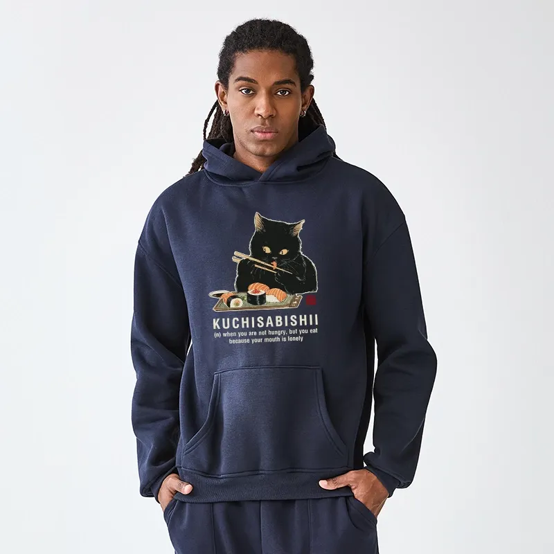 Tokyo-Tiger Cat：Not Hungry, Just Bored Aldult Fleece Hoodie