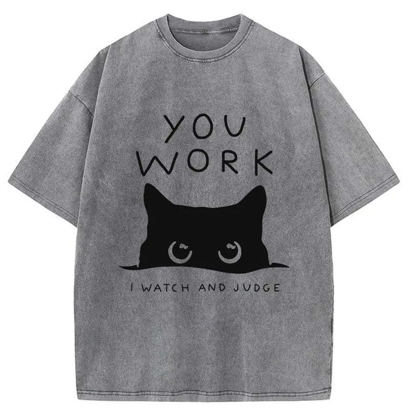 Tokyo-Tiger A Cat That Spies Washed T-Shirt-tokyo-tiger