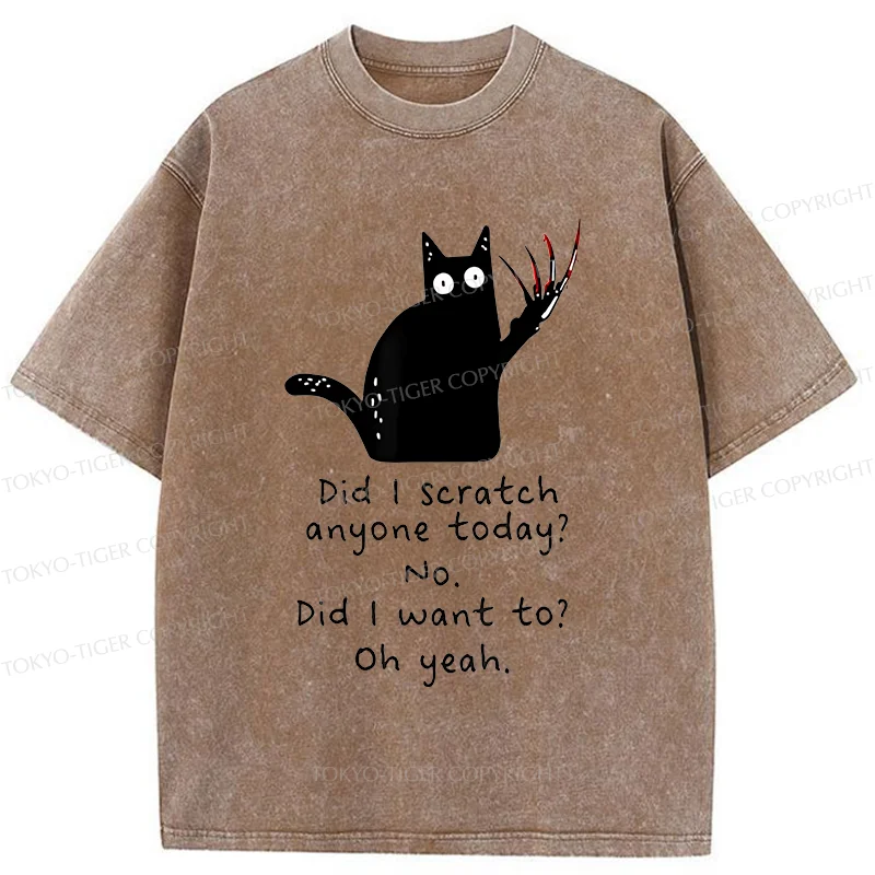 Tokyo-Tiger Cats With Sharp Claws Washed T-Shirt