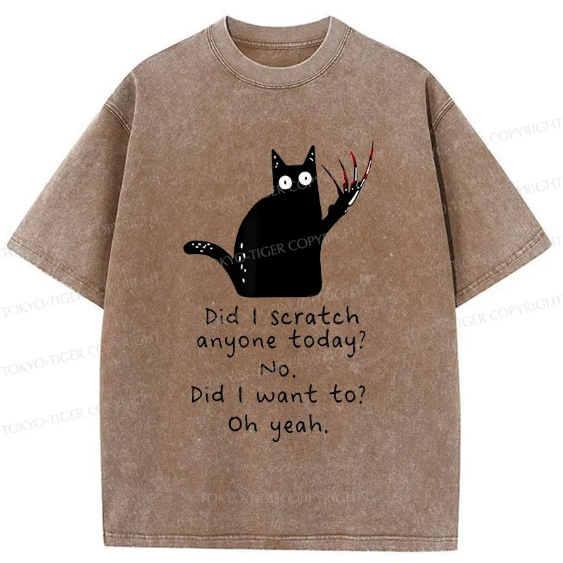 Tokyo-Tiger Cats With Sharp Claws Washed T-Shirt