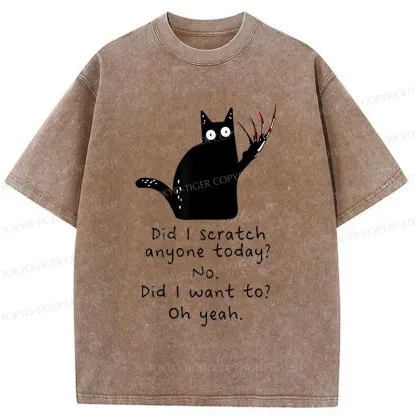 Tokyo-Tiger Cats With Sharp Claws Washed T-Shirt