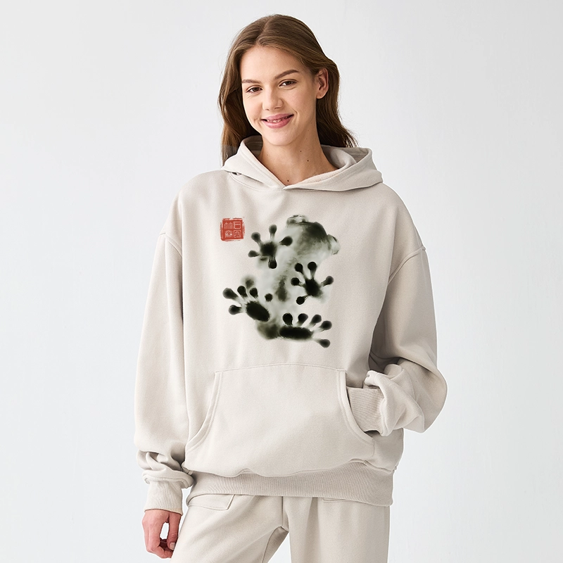 Tokyo-Tiger Ink Painting Frog Aldult Fleece Hoodie