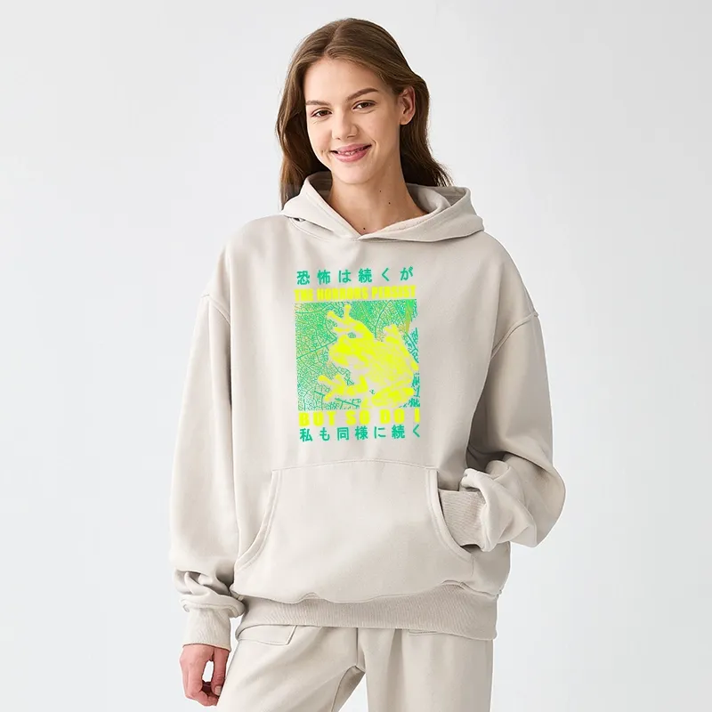 Tokyo-Tiger The Horrors Persist Frog Aldult Fleece Hoodie