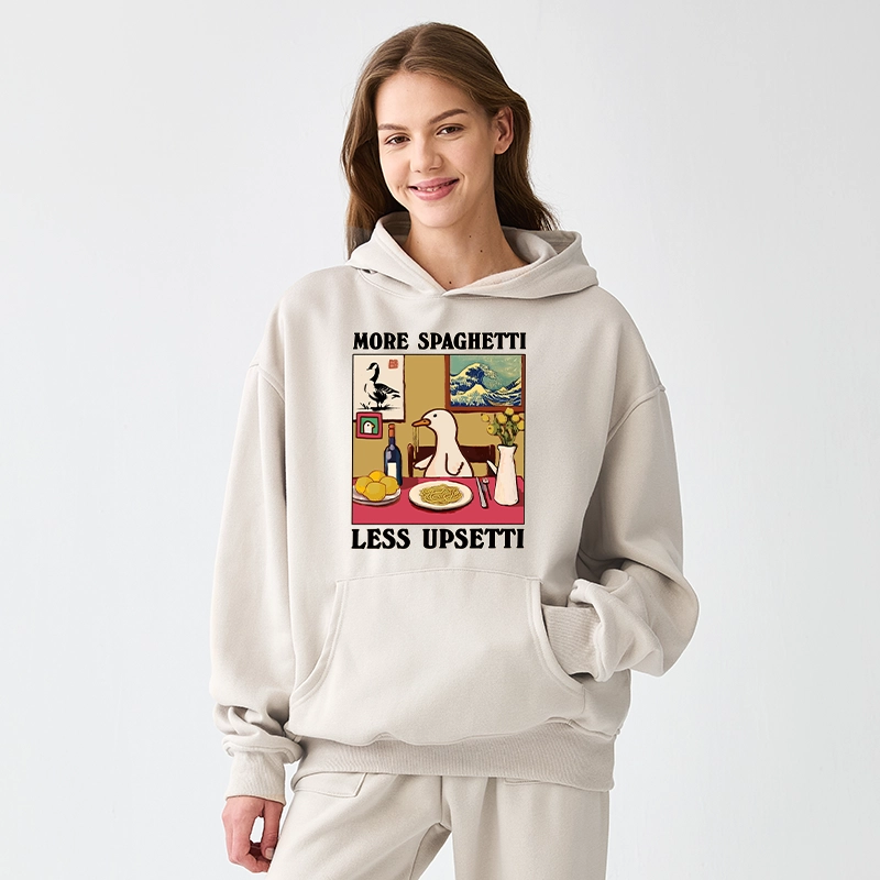 Tokyo-Tiger More Spaghetti Less Upsetti Goose Aldult Fleece Hoodie