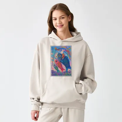 Tokyo-Tiger Ukiyoe Rabbit Ride Carp Streamer Poster Aldult Fleece Hoodie